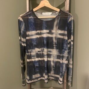 RM Rebecca Minkoff Sheer Patterned Blouse - NWOT XL